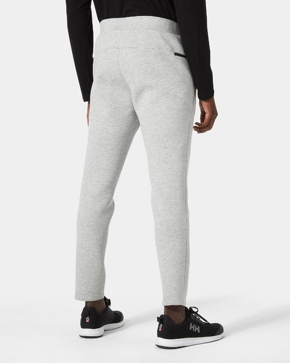 Grey Melange coloured Helly Hansen Mens HP Ocean Sweatpants 2.0 on grey background 