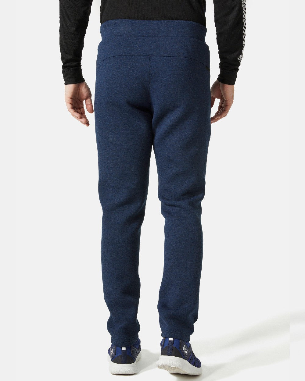 Navy coloured Helly Hansen Mens HP Ocean Sweatpants 2.0 on grey background 