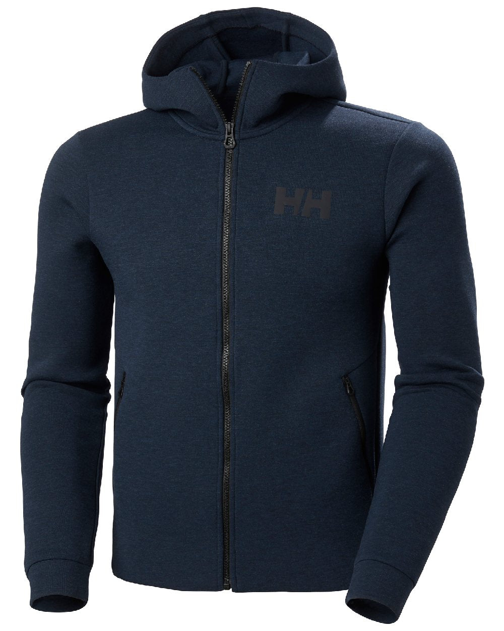 Navy coloured Helly Hansen Mens HP Ocean Full Zip Jacket 2.0 on white background 