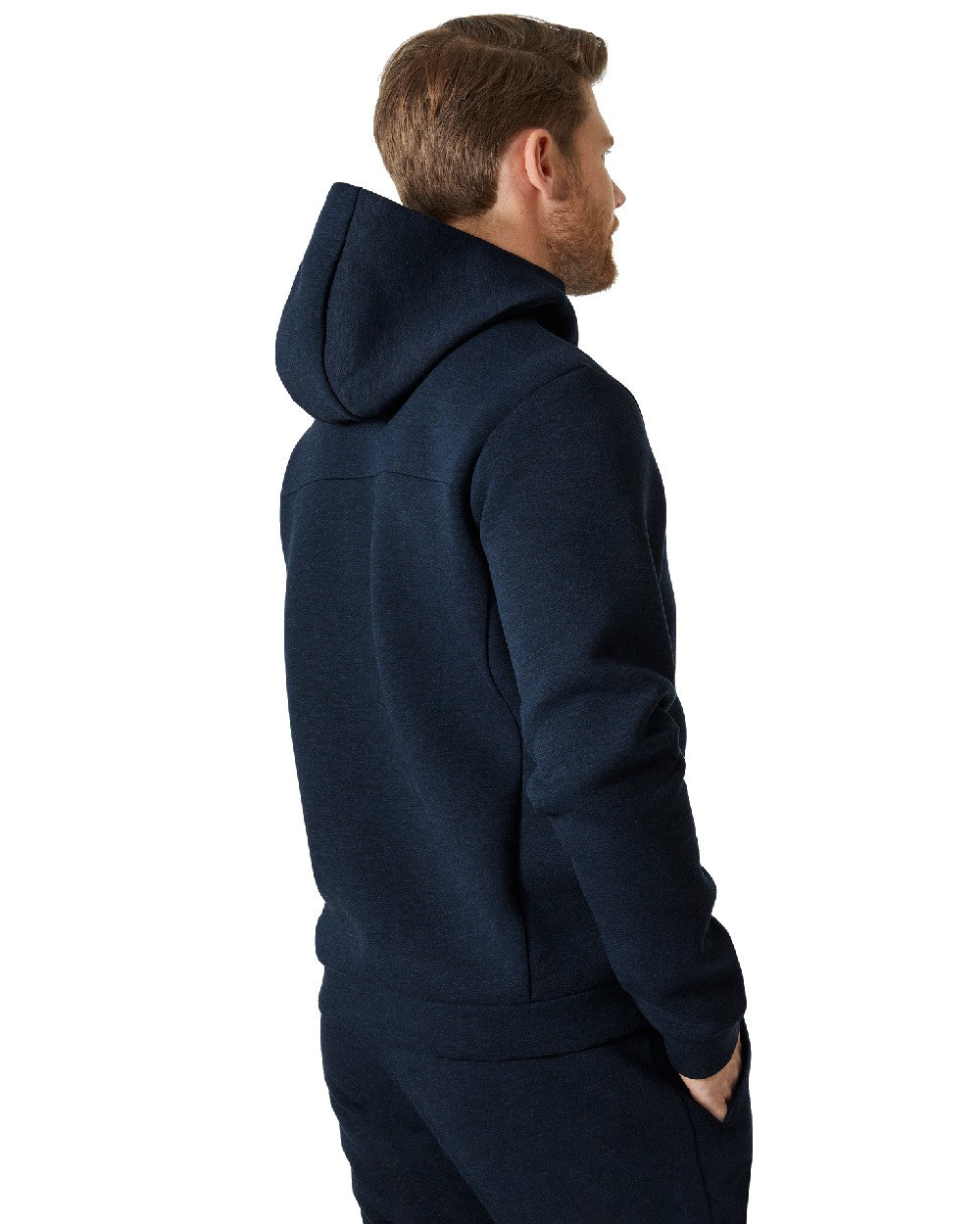 Navy coloured Helly Hansen Mens HP Ocean Full Zip Jacket 2.0 on white background 