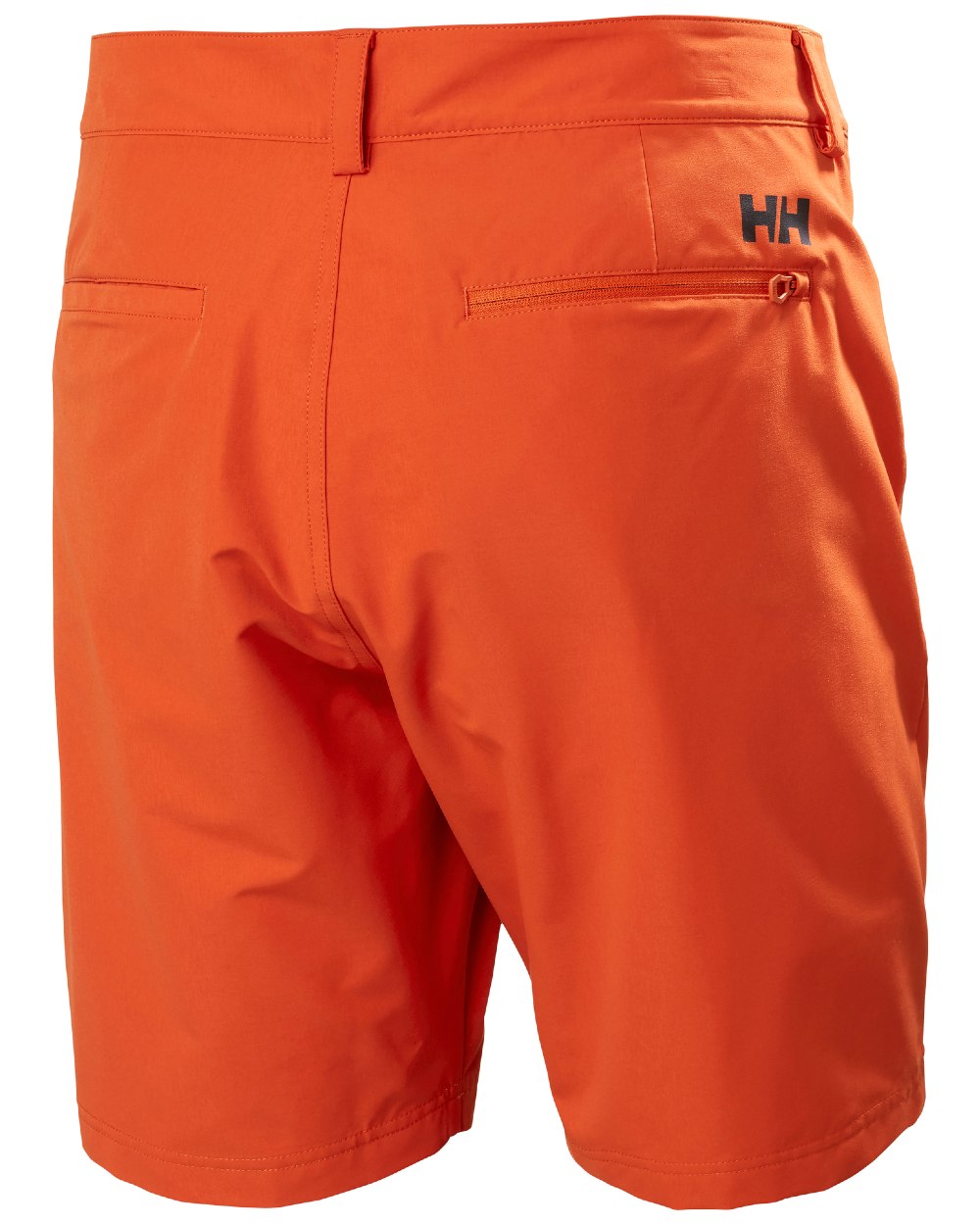 Patrol Orange coloured Helly Hansen Mens HP Quick Dry 10 inch Club Shorts 2.0 on white background 