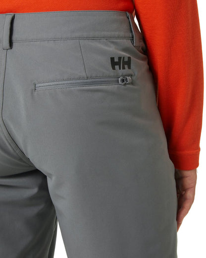 Quiet Shade coloured Helly Hansen Mens HP Quick Dry 10 inch Club Shorts 2.0 on white background 