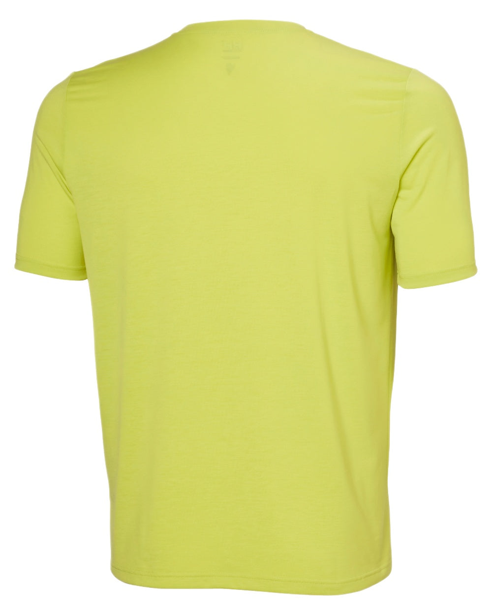 Cyber Llime Coloured Helly Hansen Mens HP Race Sailing Graphic T-Shirt on White Background
