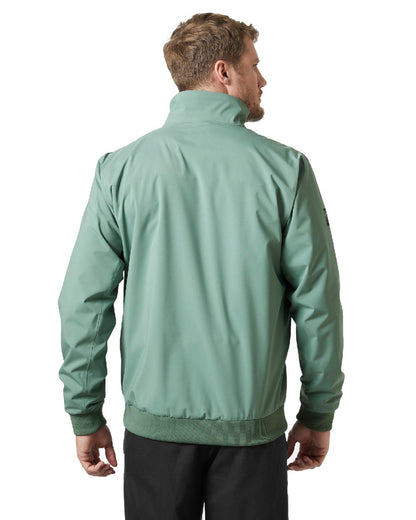 Cactus coloured Helly Hansen Mens HP Racing Bomber Sailing Jacket 2.0 on white background 