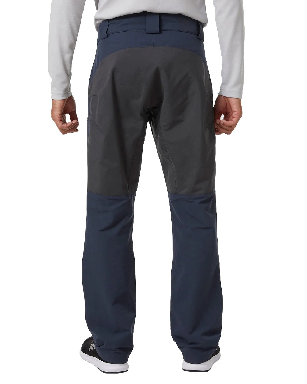 Navy coloured Helly Hansen Mens HP Racing Deck Pants on white background 