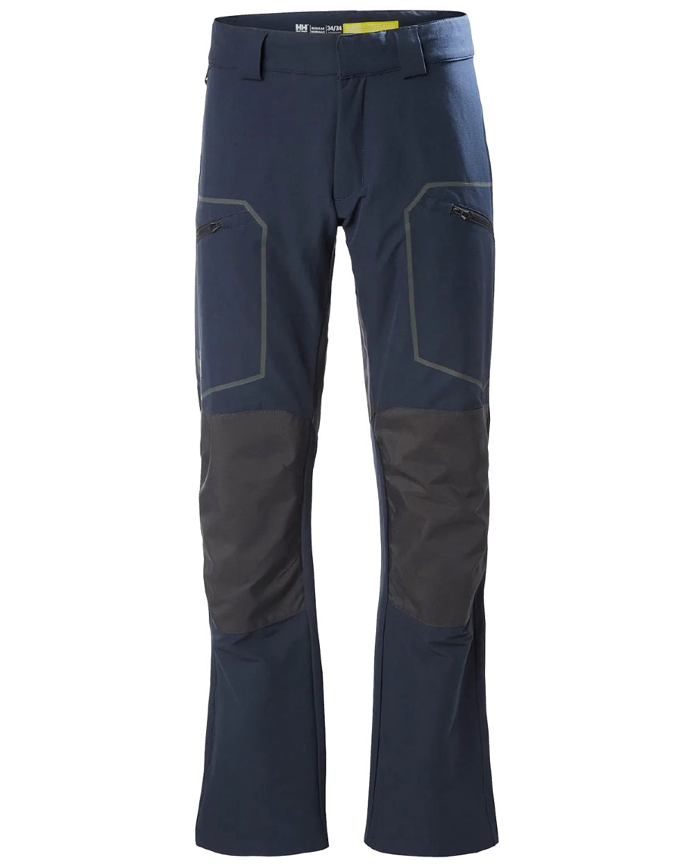 Navy coloured Helly Hansen Mens HP Racing Deck Pants on white background 