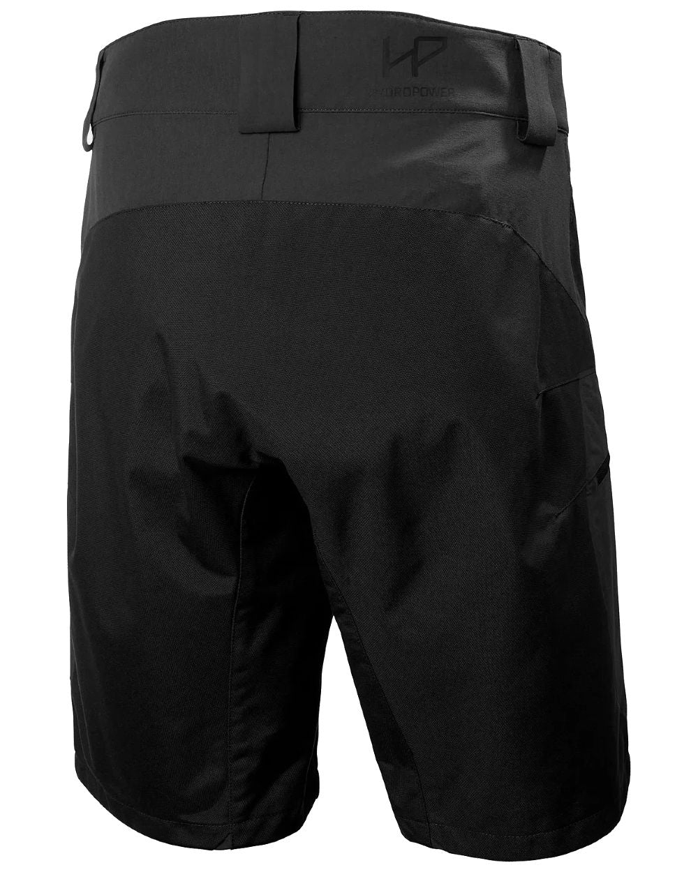 Ebony coloured Helly Hansen Mens HP Racing Deck Shorts on white background 