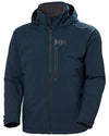 Navy coloured Helly Hansen Mens HP Racing Lifaloft Hooded Jacket on white background #colour_navy