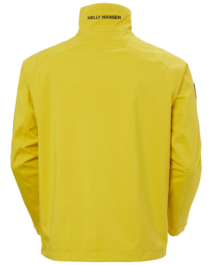 Gold Rush coloured Helly Hansen Mens HP Racing Sailing Jacket on white background 