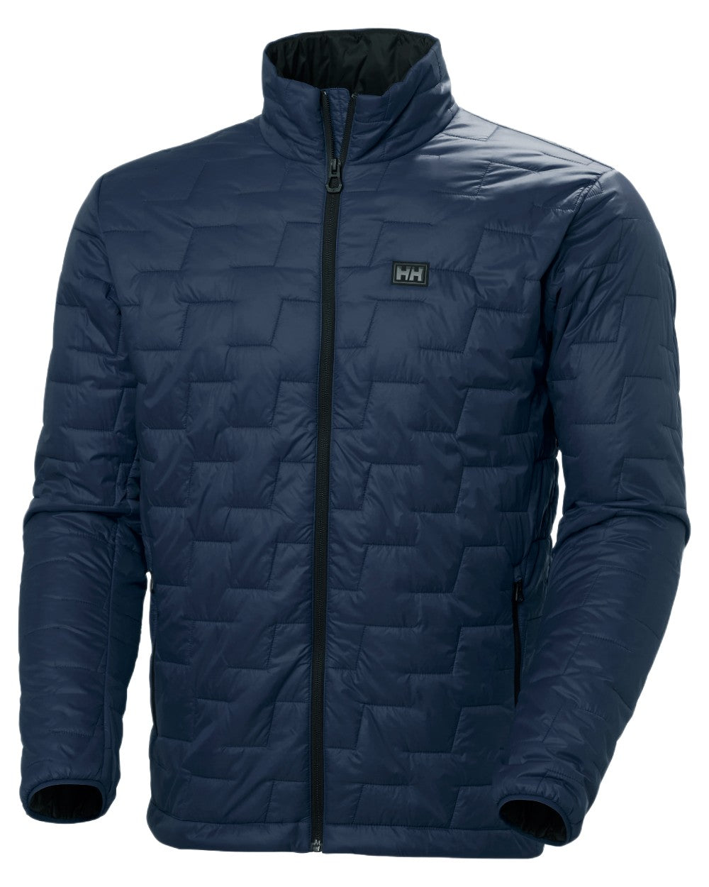 Navy Coloured Helly Hansen Mens Lifaloft Insulator Jacket on White Background
