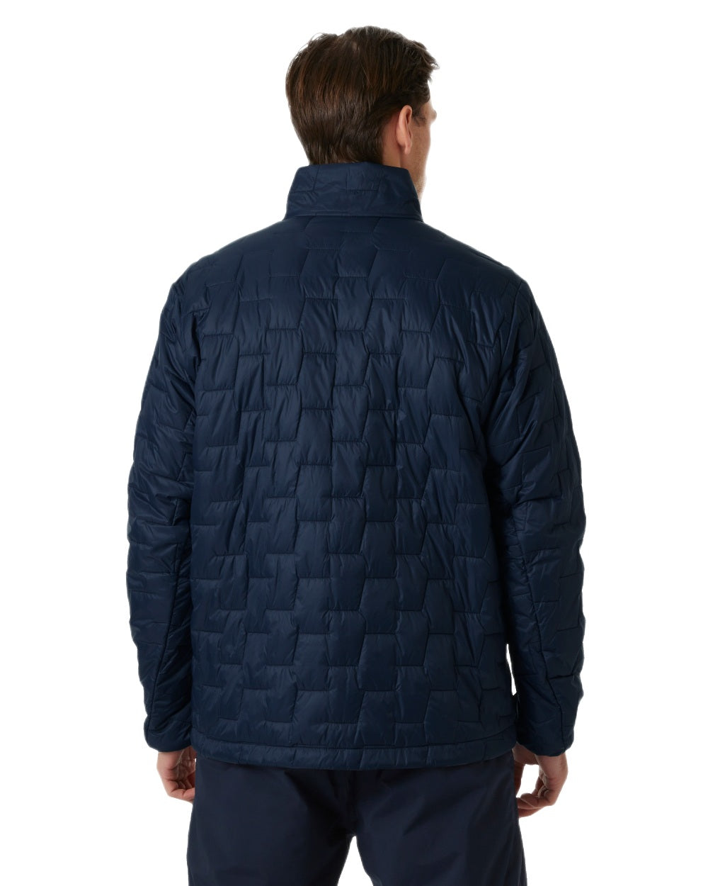 Navy Coloured Helly Hansen Mens Lifaloft Insulator Jacket on White Background
