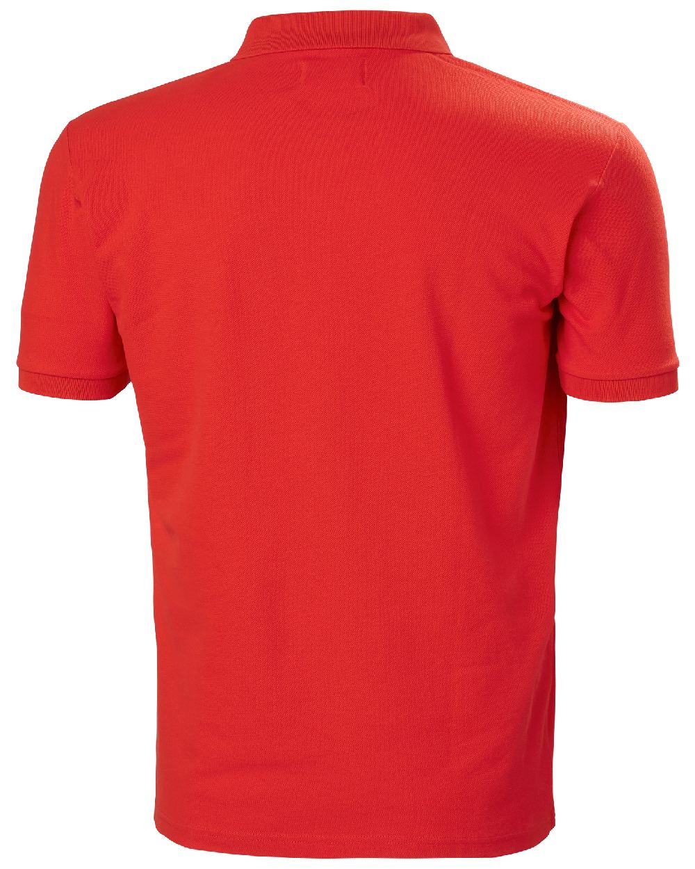 Alert Red coloured Helly Hansen Mens Malcesine Polo T-Shirt on white background 