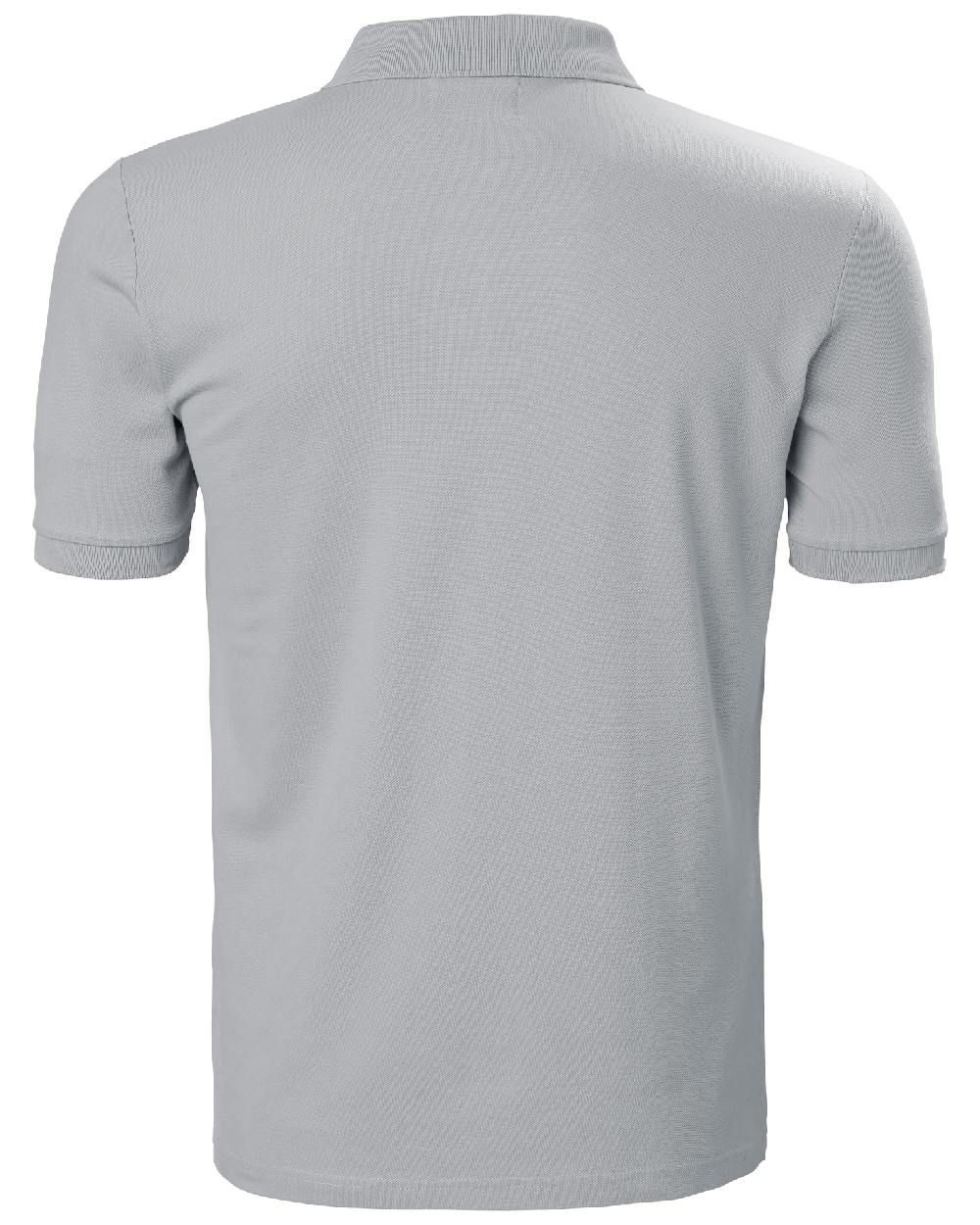 Grey Fog coloured Helly Hansen Mens Malcesine Polo T-Shirt on white background 