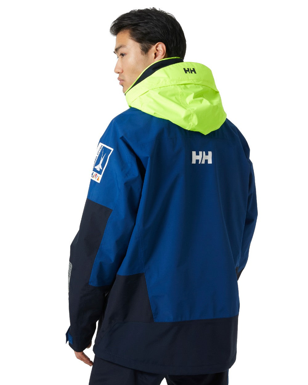 Deep Fjord coloured Helly Hansen Mens Newport Coastal Jacket on white background 