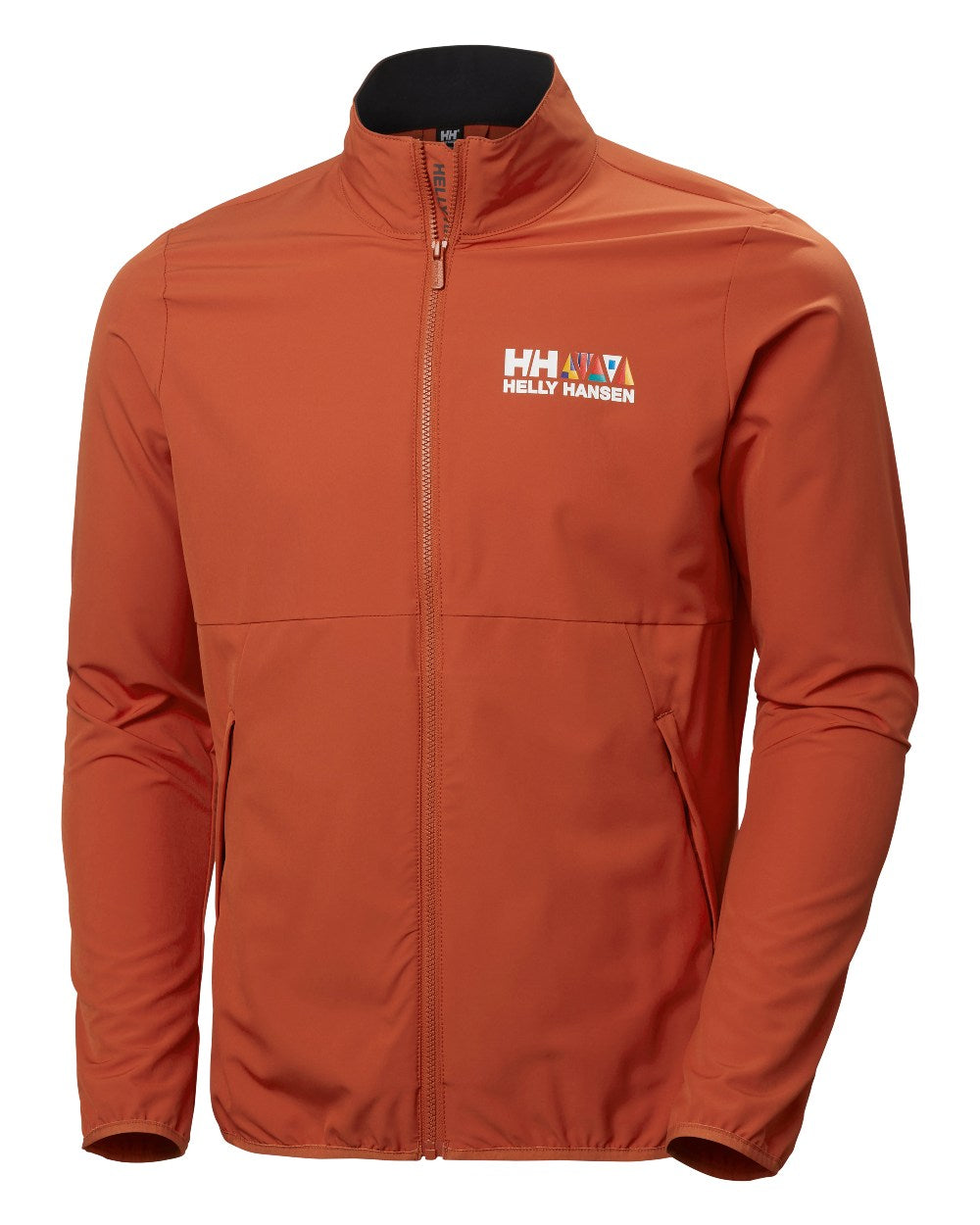 Canyon Coloured Helly Hansen Mens Newport Softshell Jacket On A White Background 