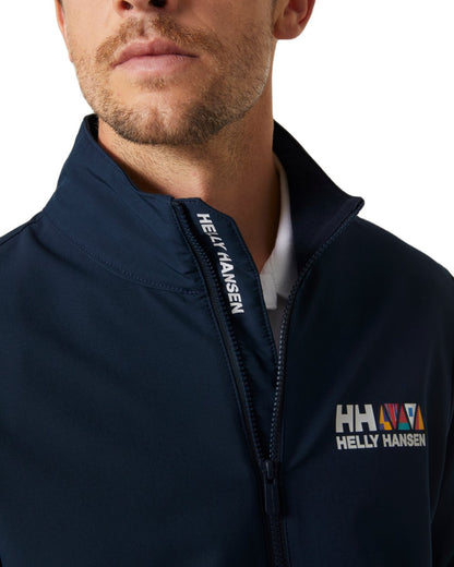 Navy Coloured Helly Hansen Mens Newport Softshell Jacket On A White Background 