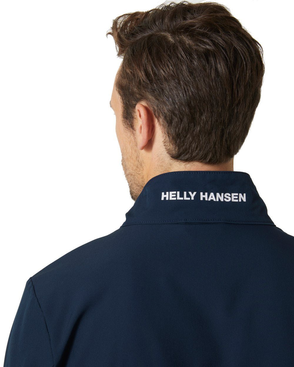 Navy Coloured Helly Hansen Mens Newport Softshell Jacket On A White Background 