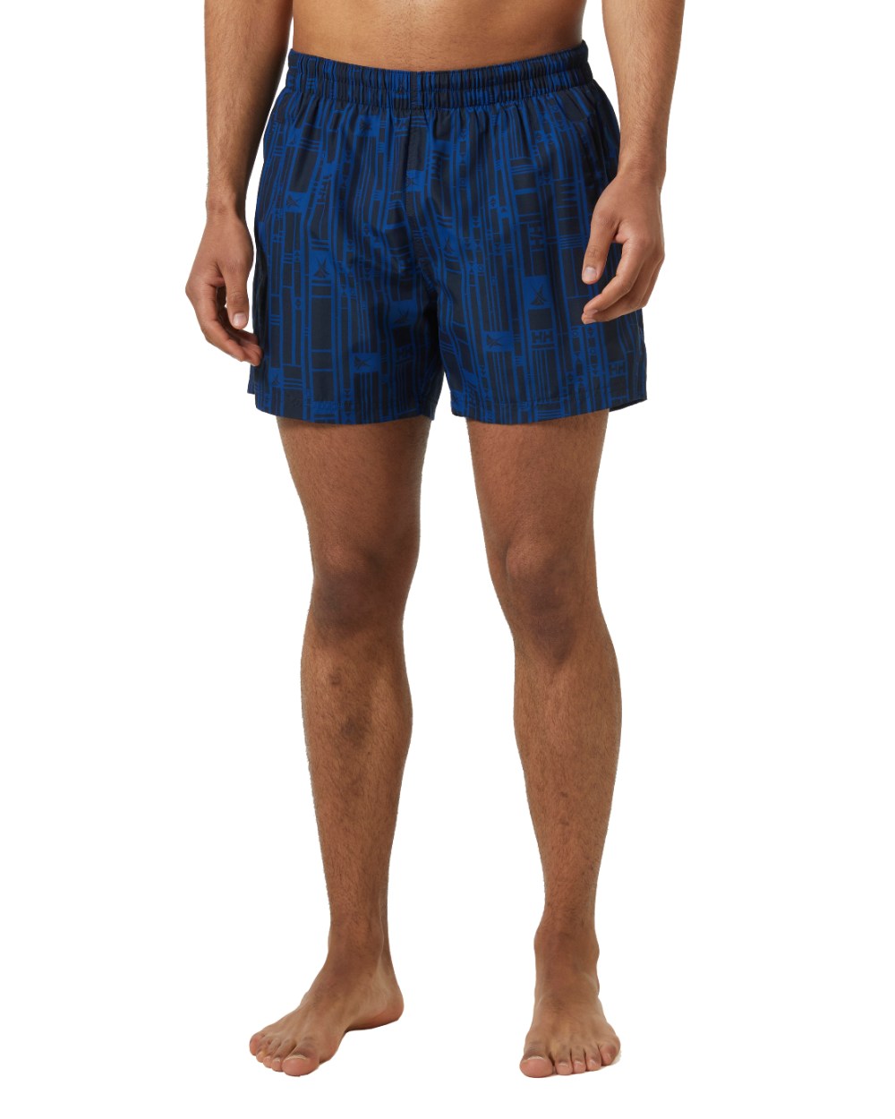 Deep Fjord Coloured Helly Hansen Mens Newport Swim Trunks On A White Background 