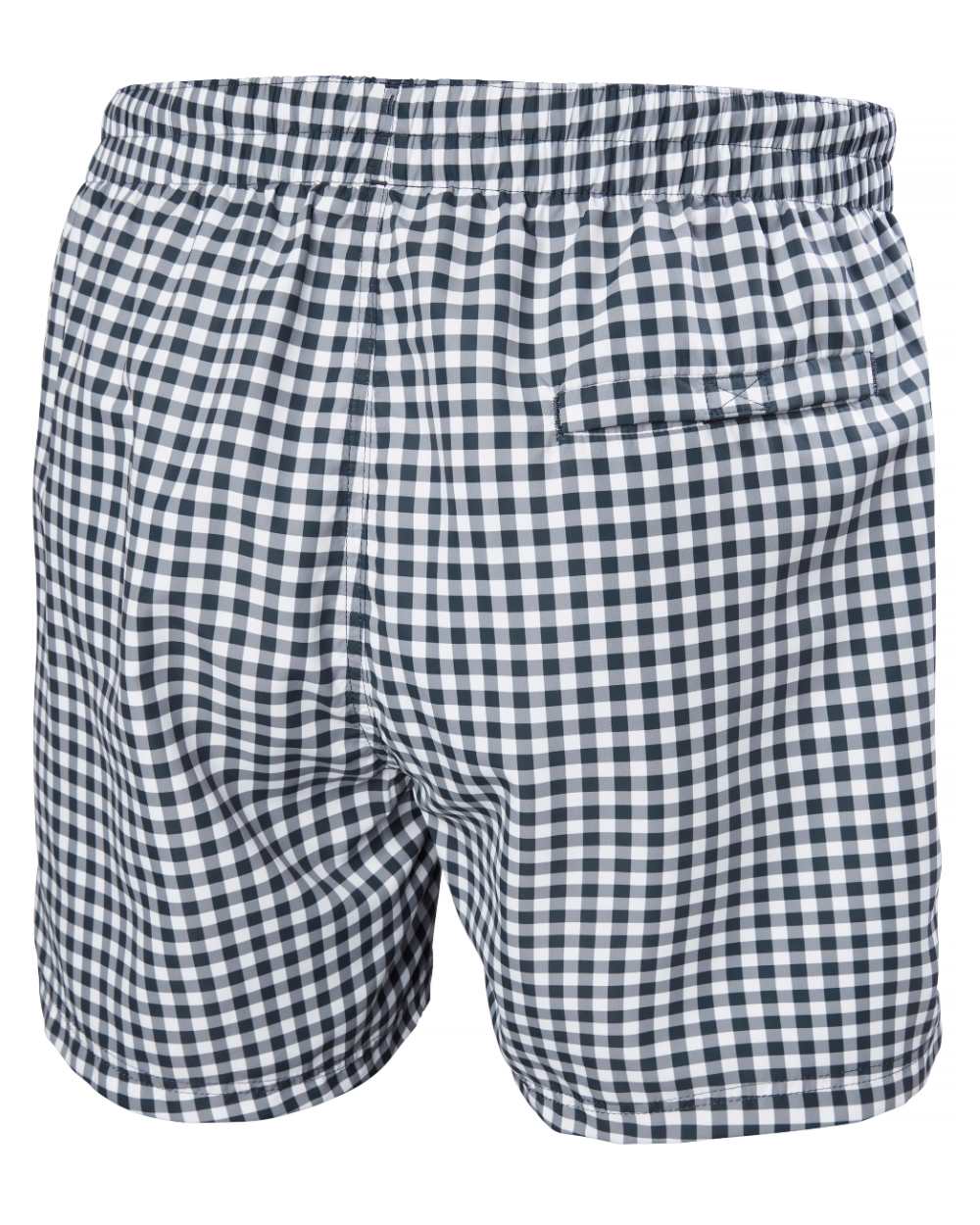 Navy Gingham Coloured Helly Hansen Mens Newport Swim Trunks On A White Background 