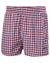 Red/Deep Fjord Coloured Helly Hansen Mens Newport Swim Trunks On A White Background #colour_red-deep-fjord