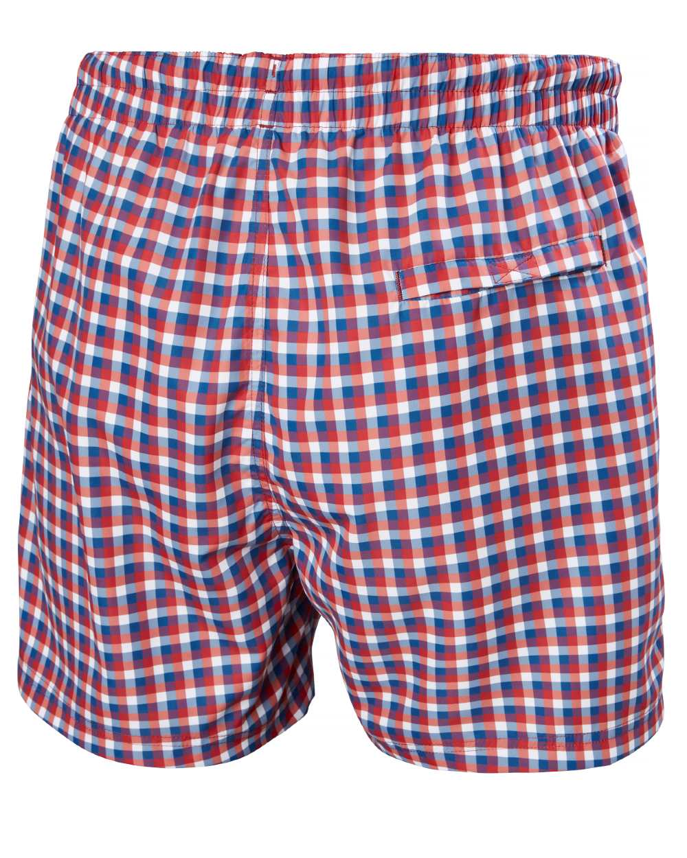 Red/Deep Fjord Coloured Helly Hansen Mens Newport Swim Trunks On A White Background 