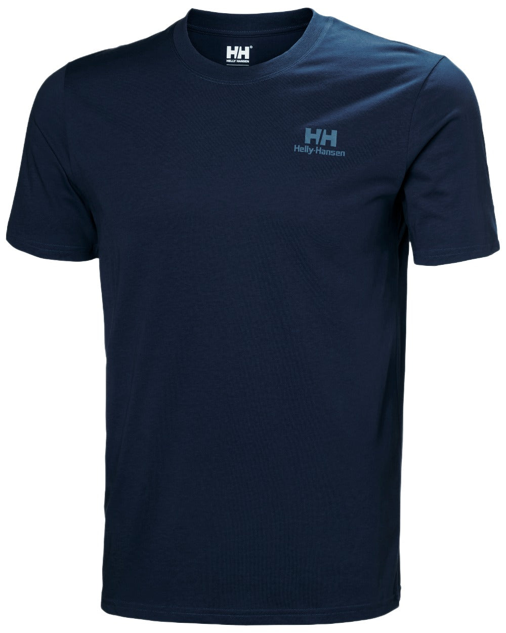 Navy Coloured Helly Hansen Mens Nord Graphic T-Shirt on White Background
