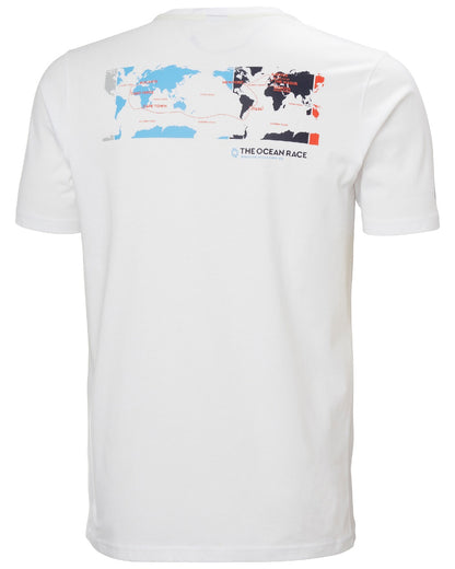 White Ii coloured Helly Hansen Mens Ocean Race T-Shirt on white background 