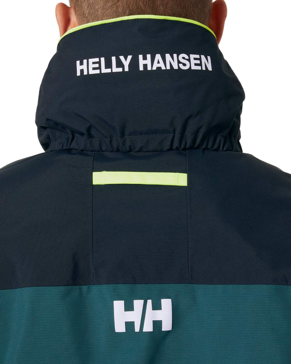Dark Creek coloured Helly Hansen Mens Pier 3.0 Coastal Sailing Jacket on white background 