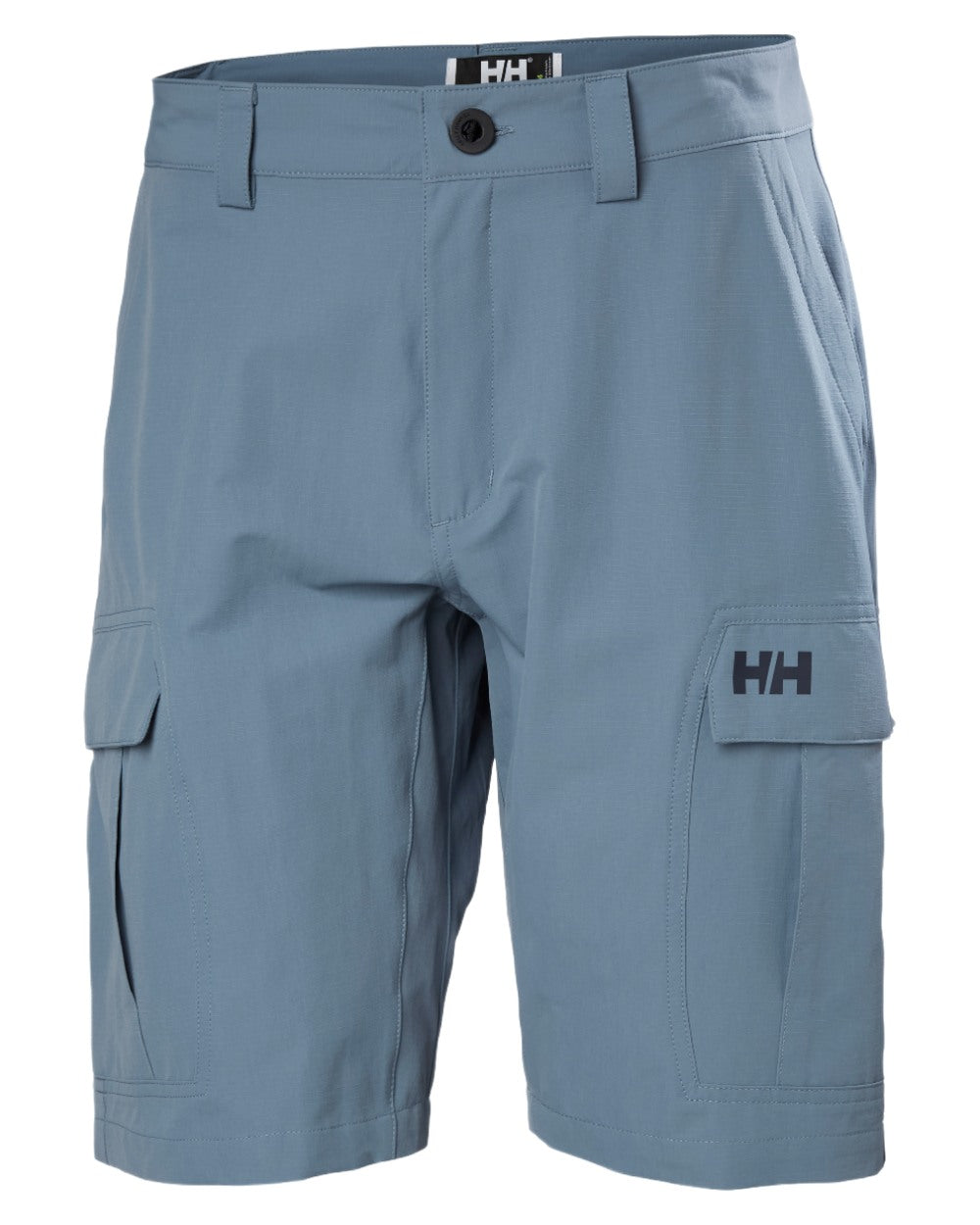 Washed Navy Coloured Coloured Helly Hansen Mens Quick Dry Cargo Shorts on White Background
