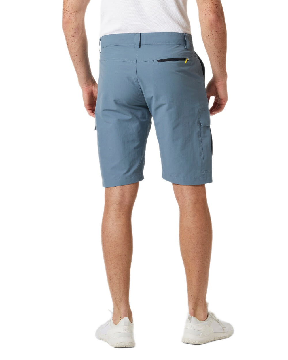 Washed Navy Coloured Coloured Helly Hansen Mens Quick Dry Cargo Shorts on White Background
