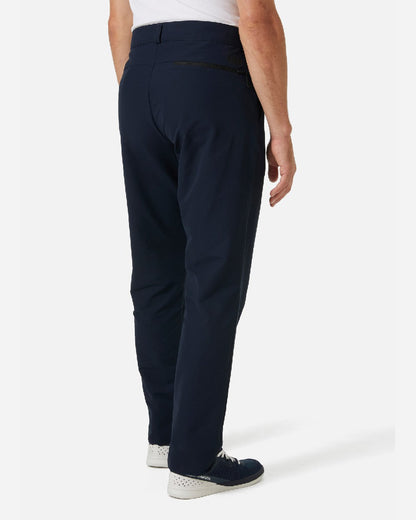 Navy coloured Helly Hansen Mens Quick Dry Pants on grey background 