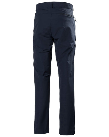 Navy coloured Helly Hansen Mens Quick Dry Pants on white background 