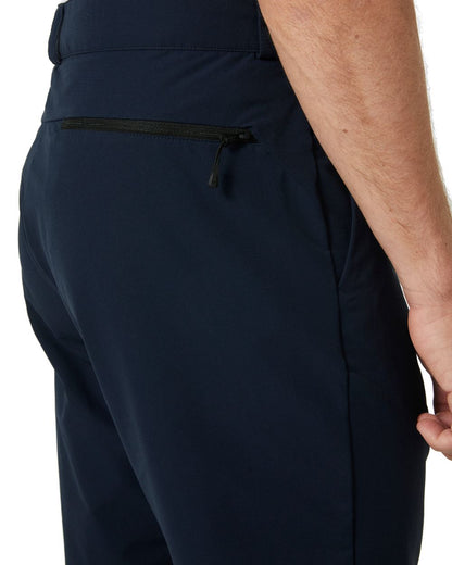 Navy coloured Helly Hansen Mens Quick Dry Shorts on white background 