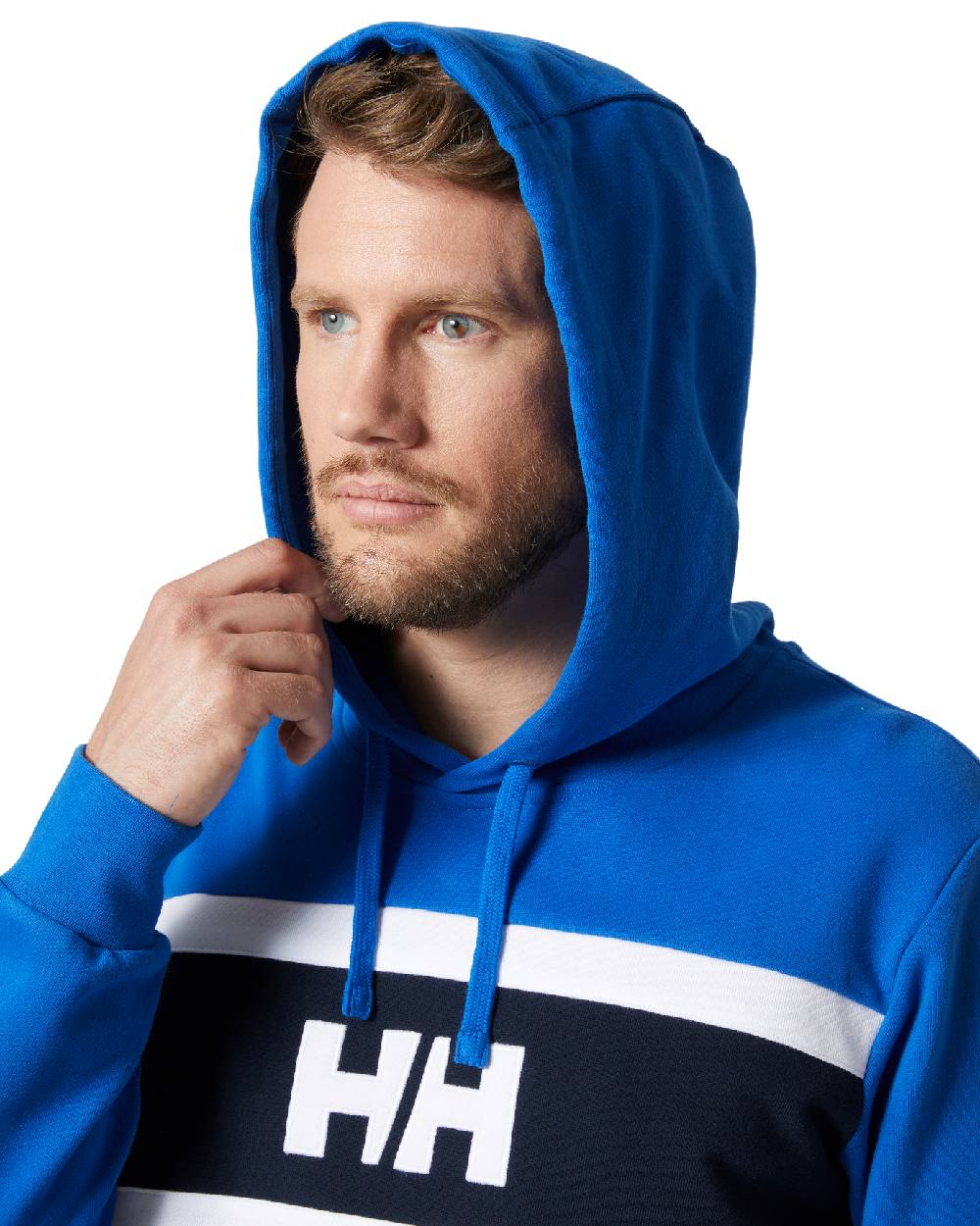 Cobalt 2.0 coloured Helly Hansen Mens Salt Cotton Hoodies on white background 