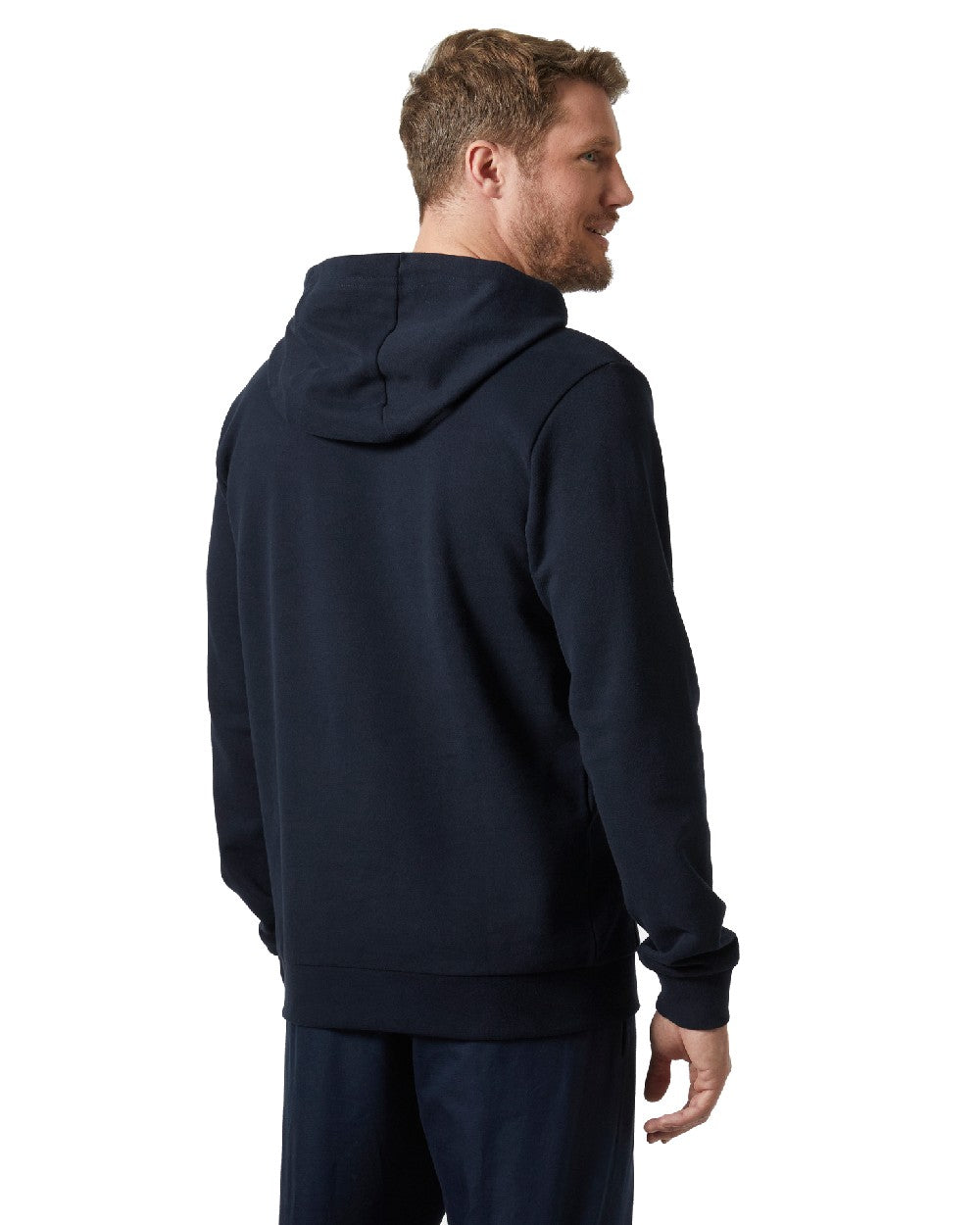 Navy coloured Helly Hansen Mens Salt Cotton Hoodies on white background 