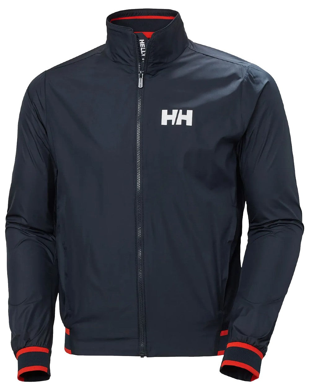 Navy coloured Helly Hansen Mens Salt Windbreaker Sailing Jacket on white background 