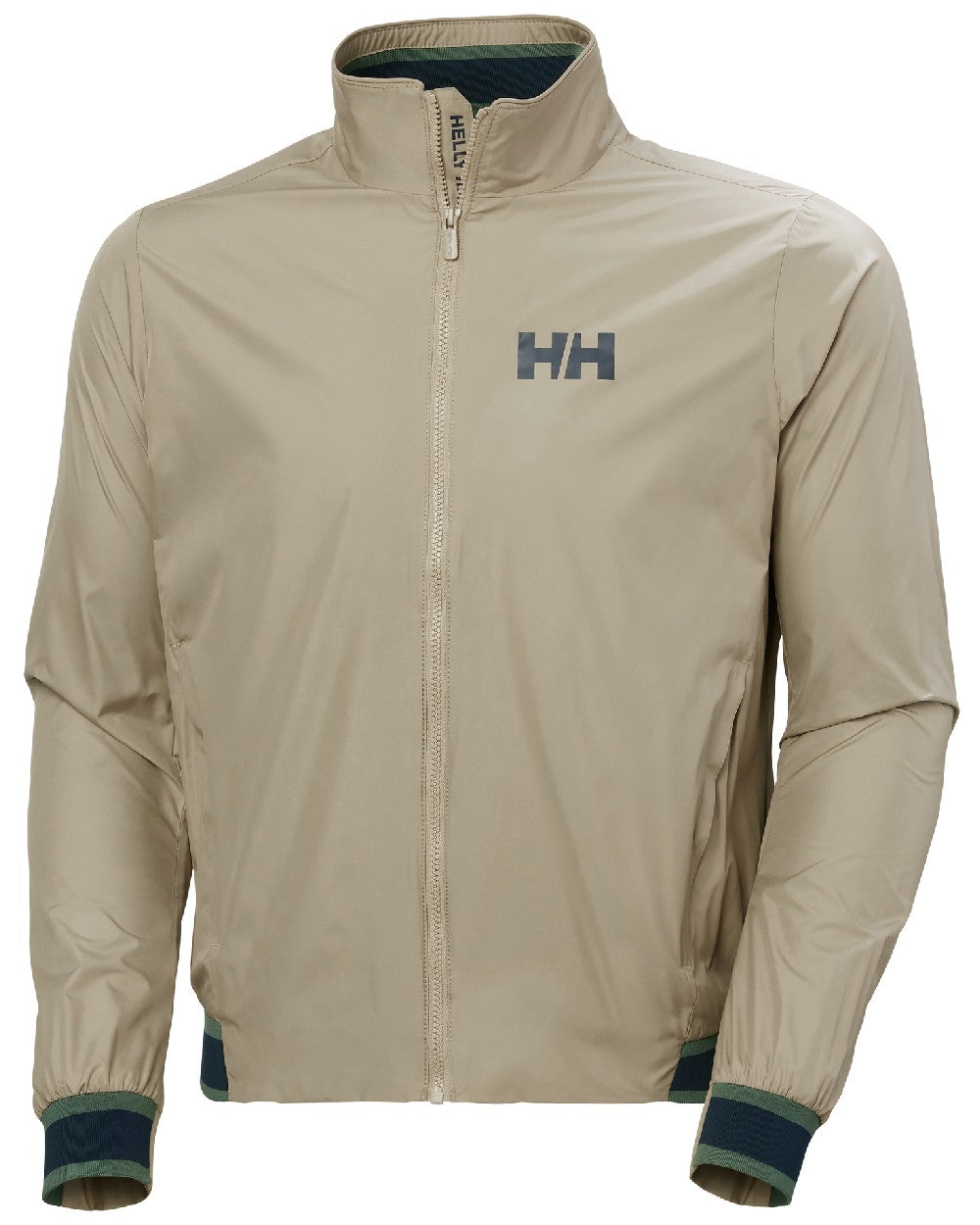 Pebble coloured Helly Hansen Mens Salt Windbreaker Sailing Jacket on white background 