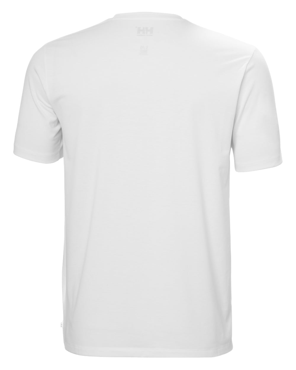 White Coloured Helly Hansen Mens Skog Recycled Graphic T-Shirt on White Background
