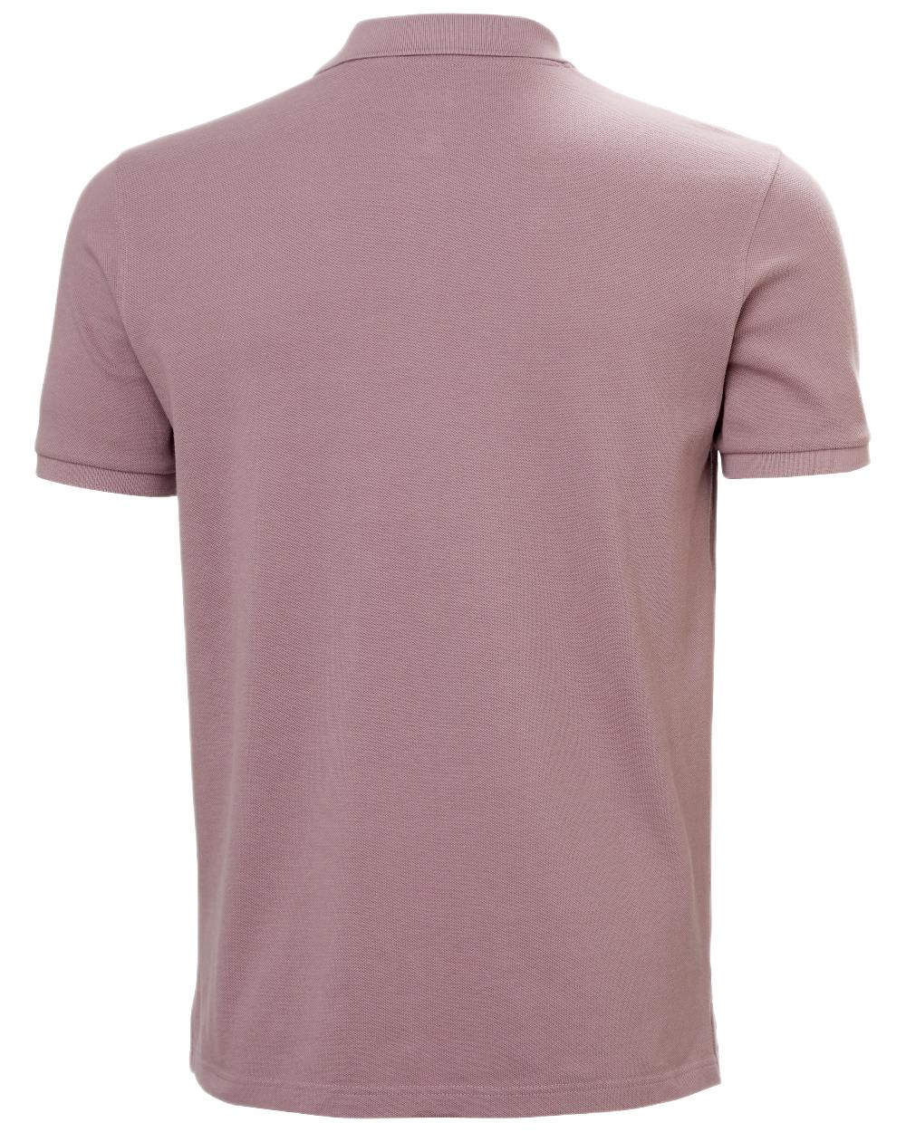 Purple Clay Coloured Helly Hansen Mens Transat Polo Shirt on White Background
