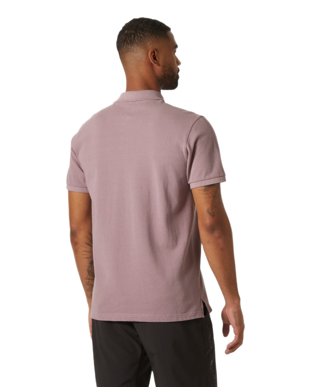 Purple Clay Coloured Helly Hansen Mens Transat Polo Shirt on White Background
