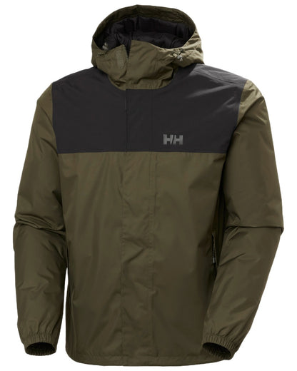 Utility Green Coloured Helly Hansen Mens Vancouver Fleece Lined Jacket on White Background
