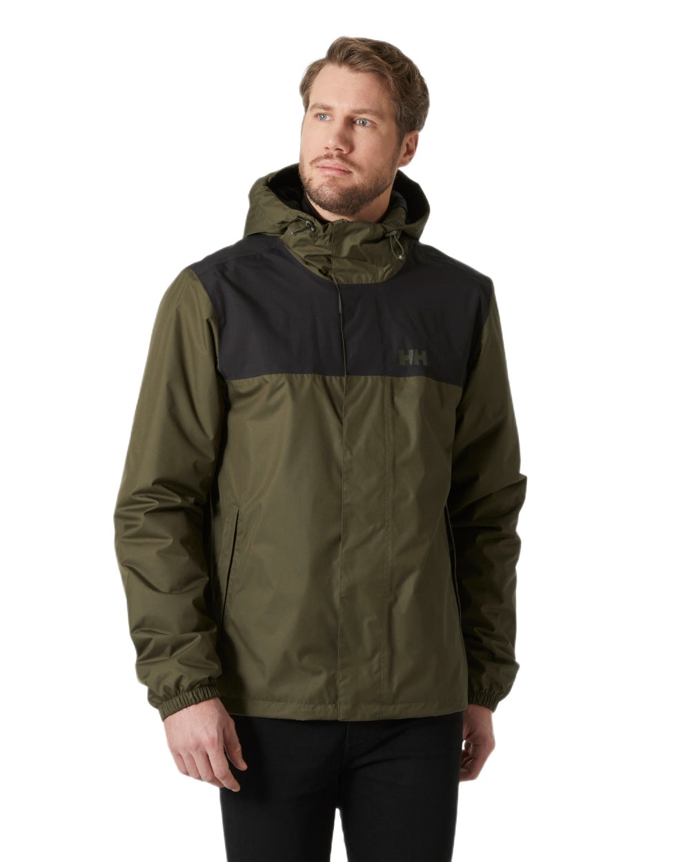 Utility Green Coloured Helly Hansen Mens Vancouver Fleece Lined Jacket on White Background
