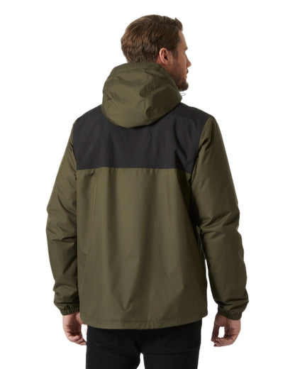 Utility Green Coloured Helly Hansen Mens Vancouver Fleece Lined Jacket on White Background
