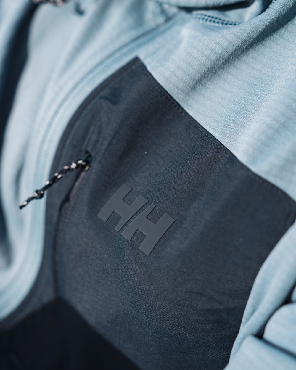 Washed Navy Coloured Helly Hansen Mens Versalite Fleece Jacket on Close up Background
