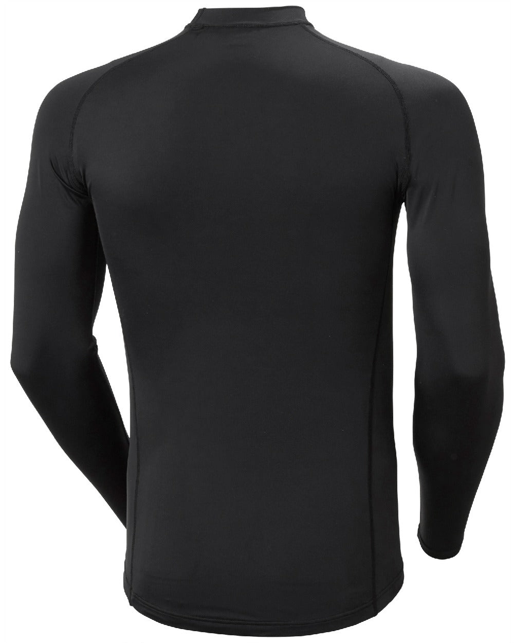 Black coloured Helly Hansen Mens Waterwear Rashguard on white background 