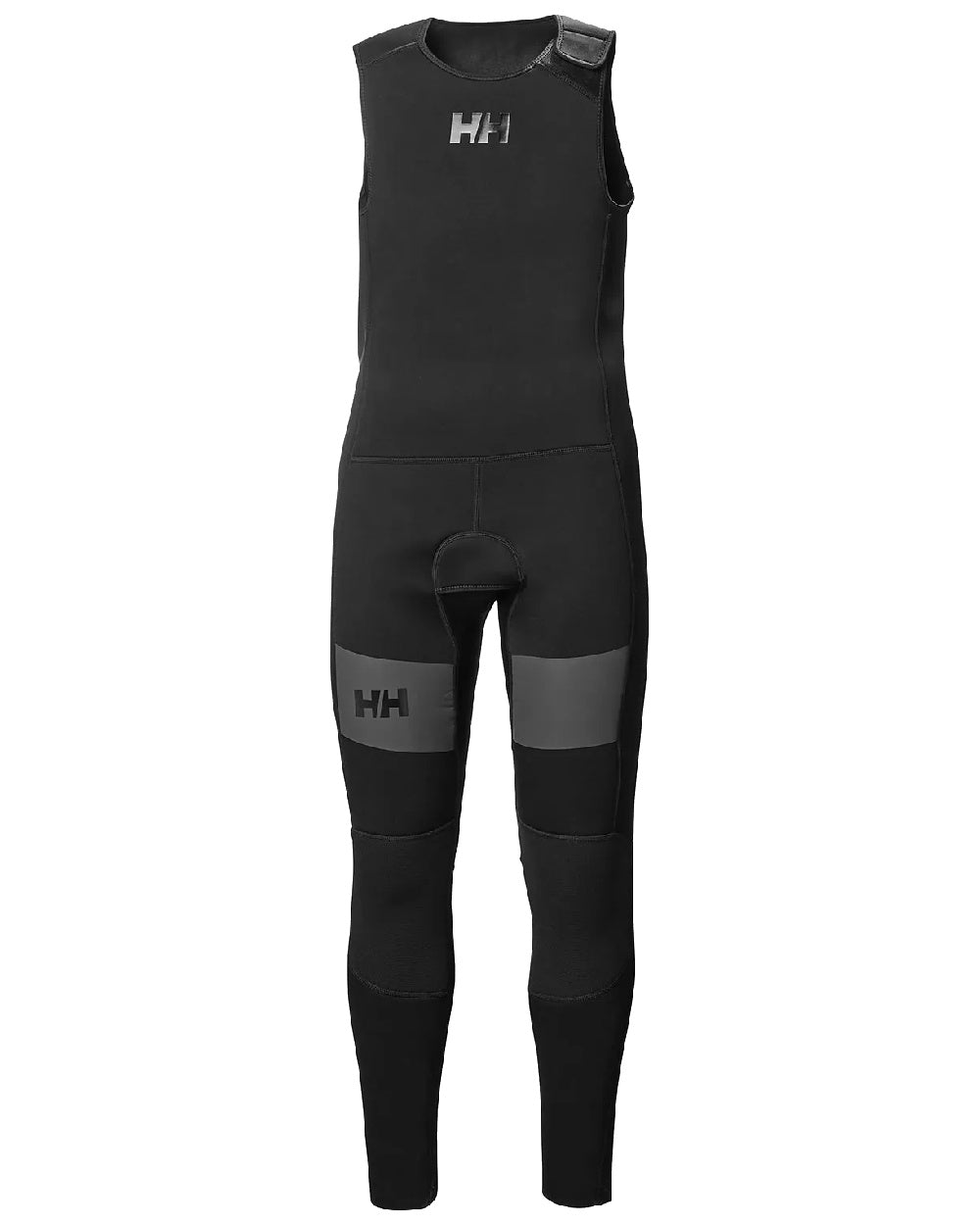 Black coloured Helly Hansen Mens Waterwear Salopette 2.0 on white background 