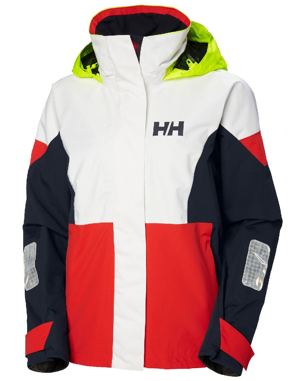 Alert Red coloured Helly Hansen Womens Newport Coastal Jacket on white background 