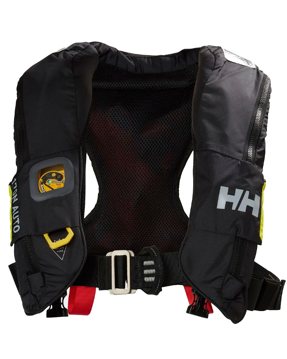 Ebony coloured Helly Hansen Sailsafe Inflatable Race Life Jacket on white background 