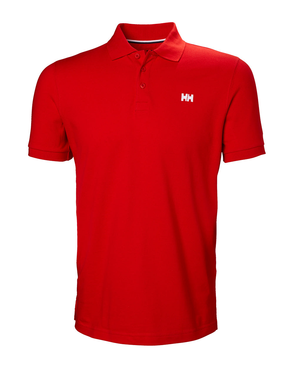 Alert Red coloured Helly Hansen Polo Shirt on White background 