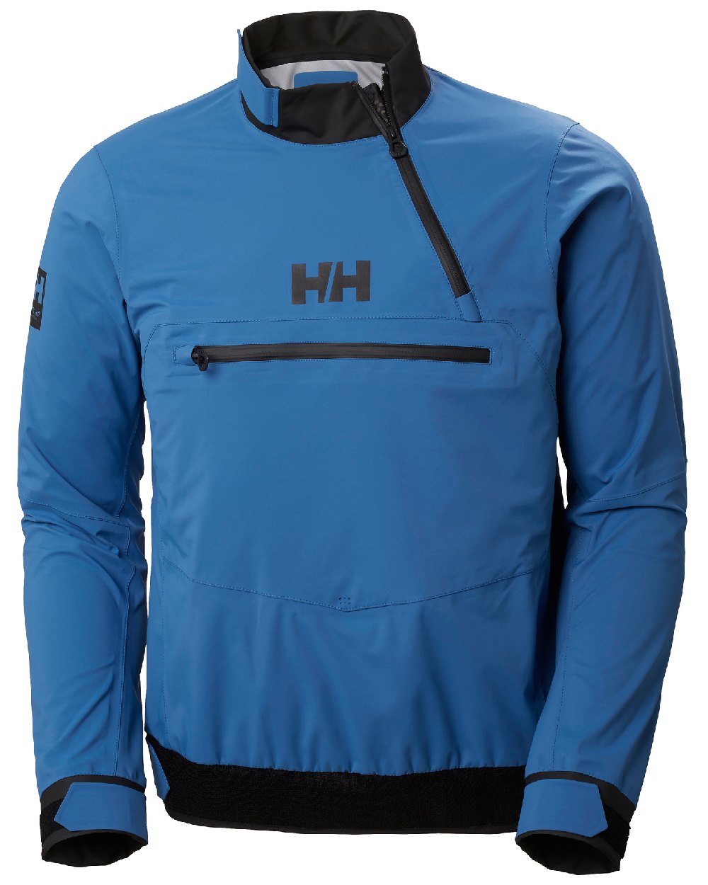 Azurite coloured Helly Hansen Unisex Foil Shell Smock on white background 